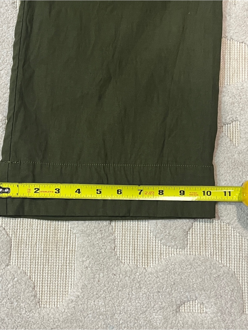 Anthropologie Maeve Womens 29 Colette Wide Leg Pants Olive Green Linen Viscose - Picture 9 of 9